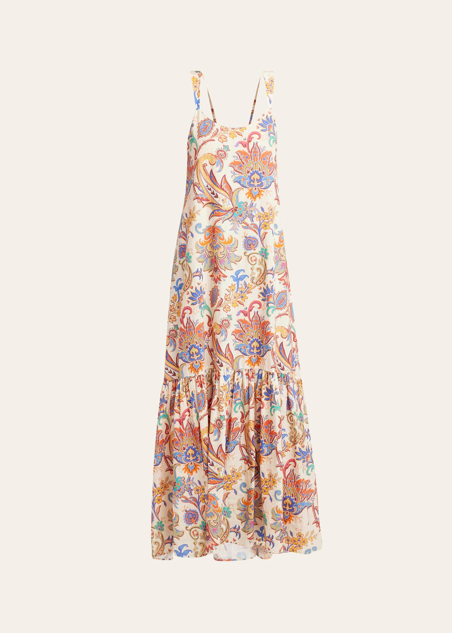 paisley-print sleeveless maxi dress