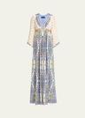paisley silk maxi dress