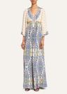 paisley silk maxi dress