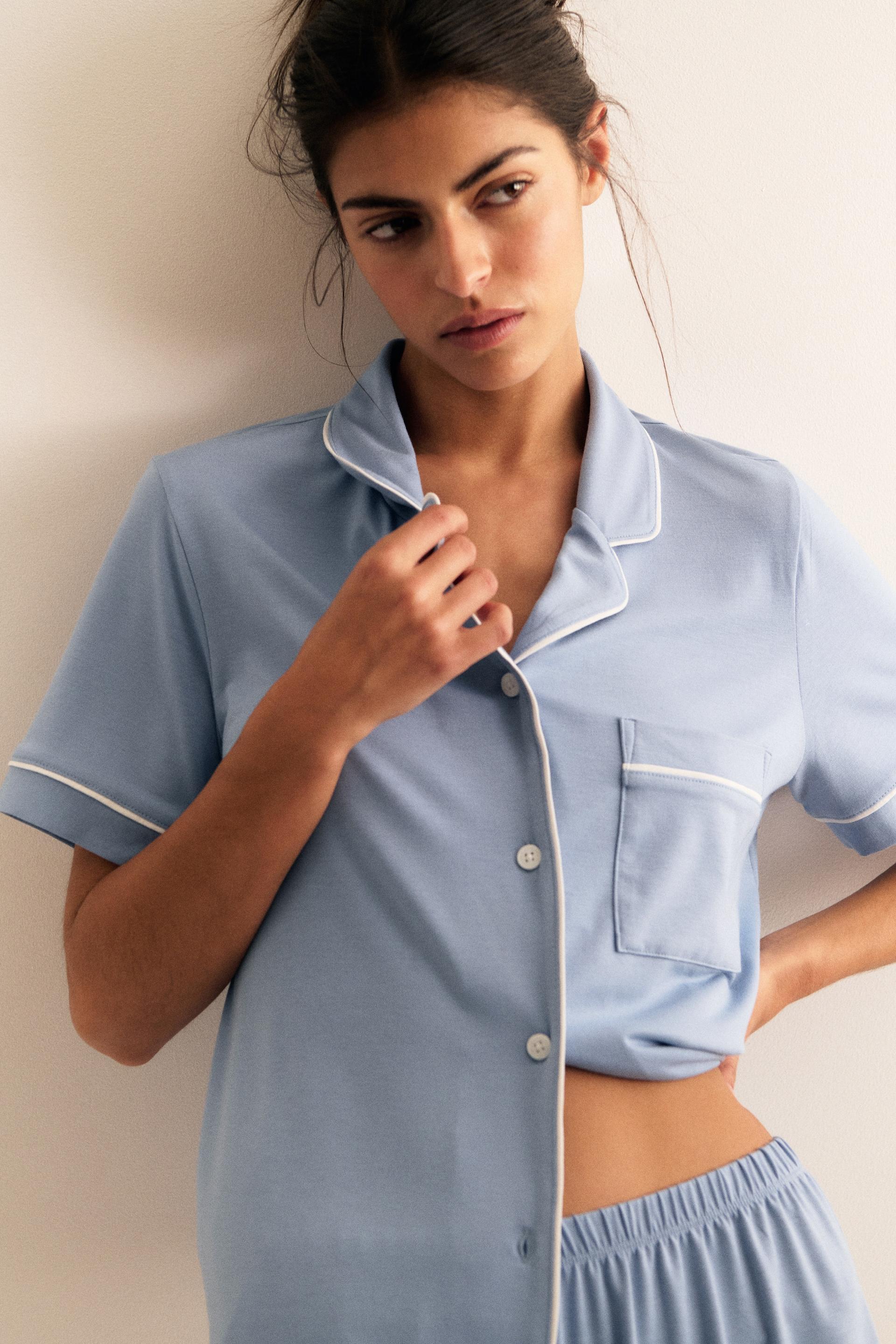 pajama shirt and shorts