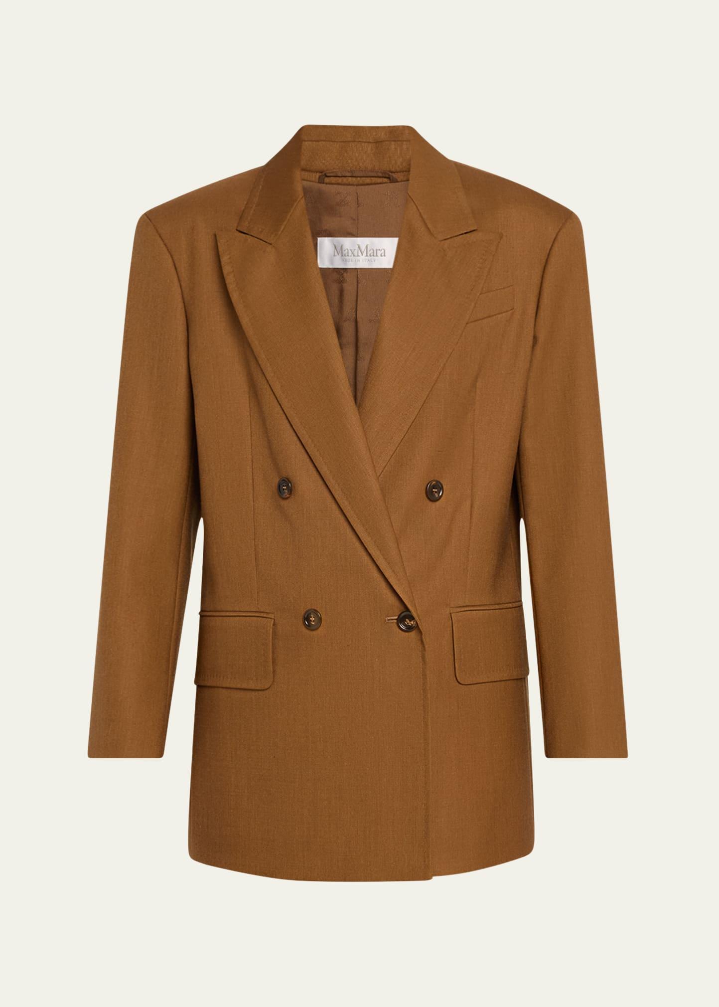 palanca double-breasted silk jacket