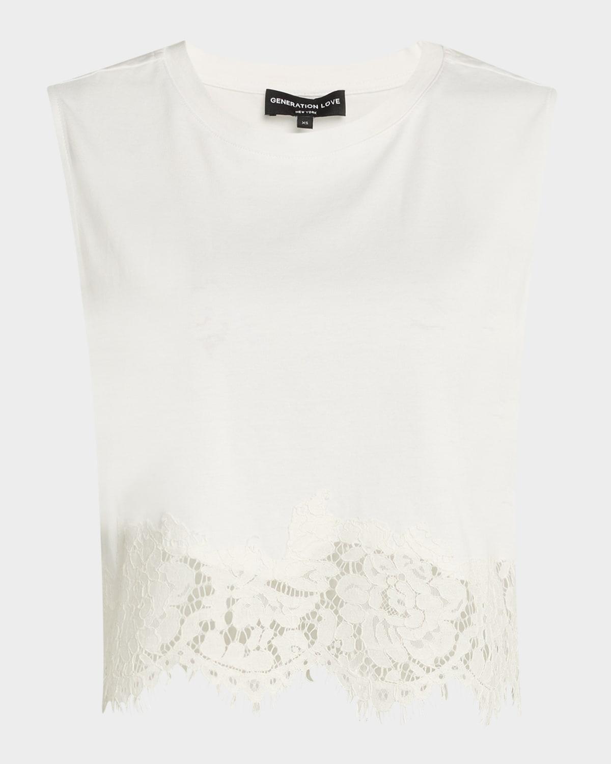 palani lace combo top