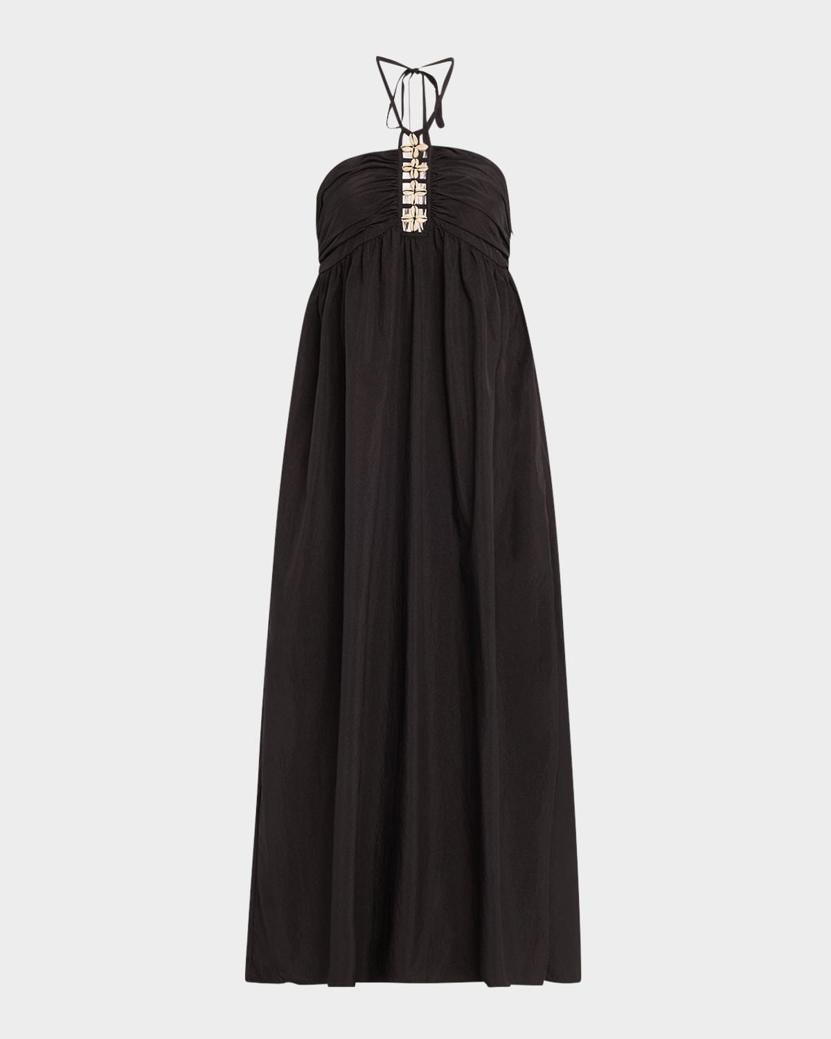 palazzo halter midi dress