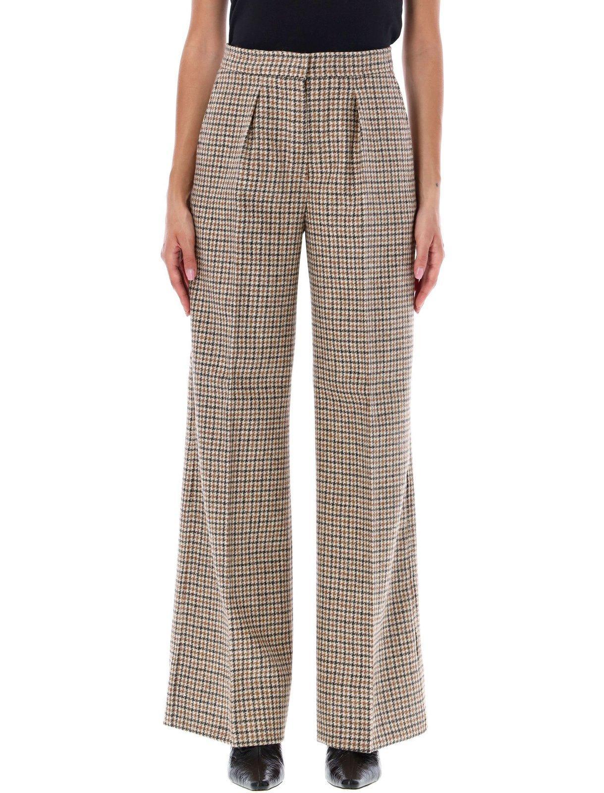 palm angels check-printed loose-fit pants