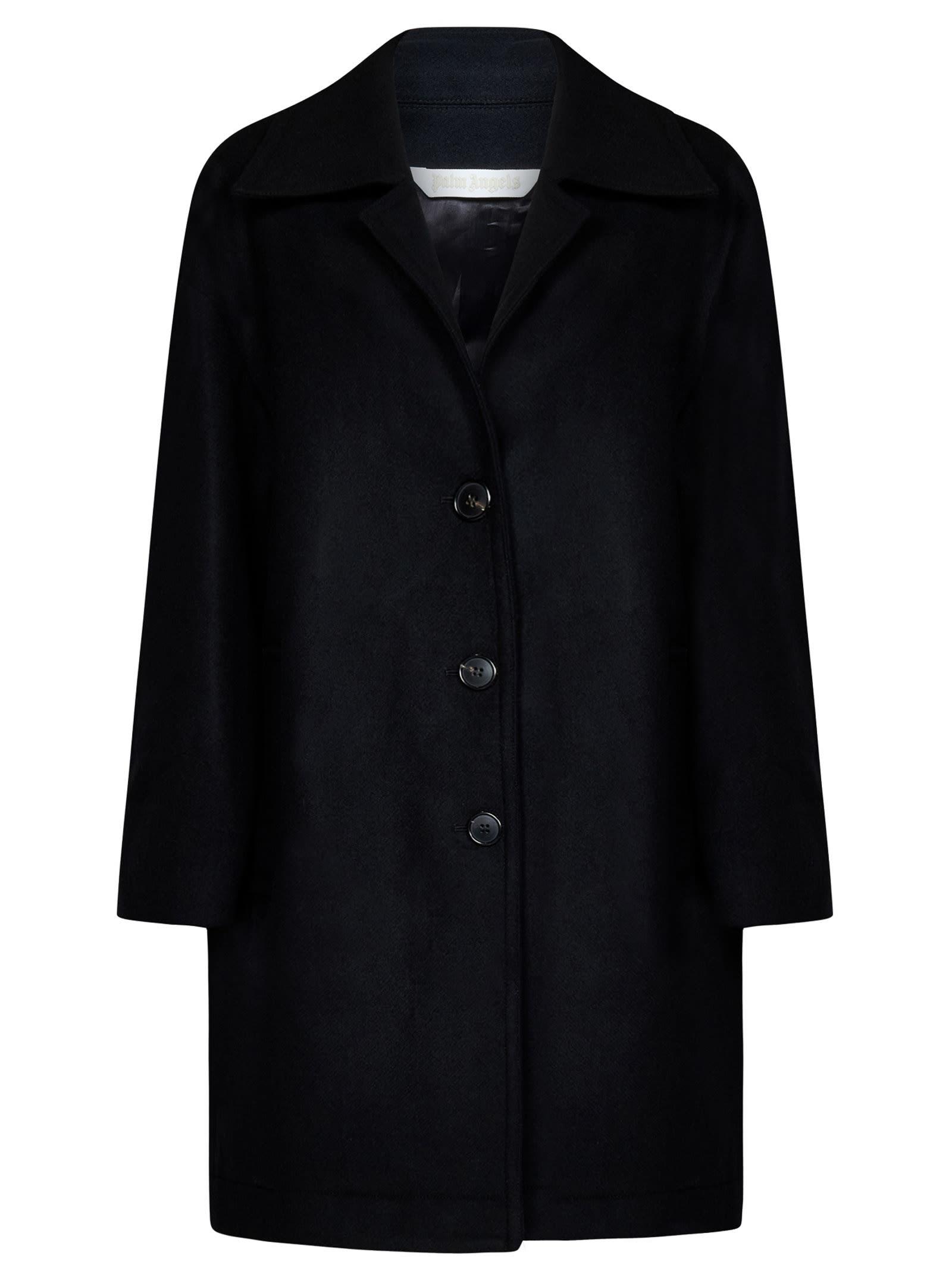 palm angels coat with notch lapels