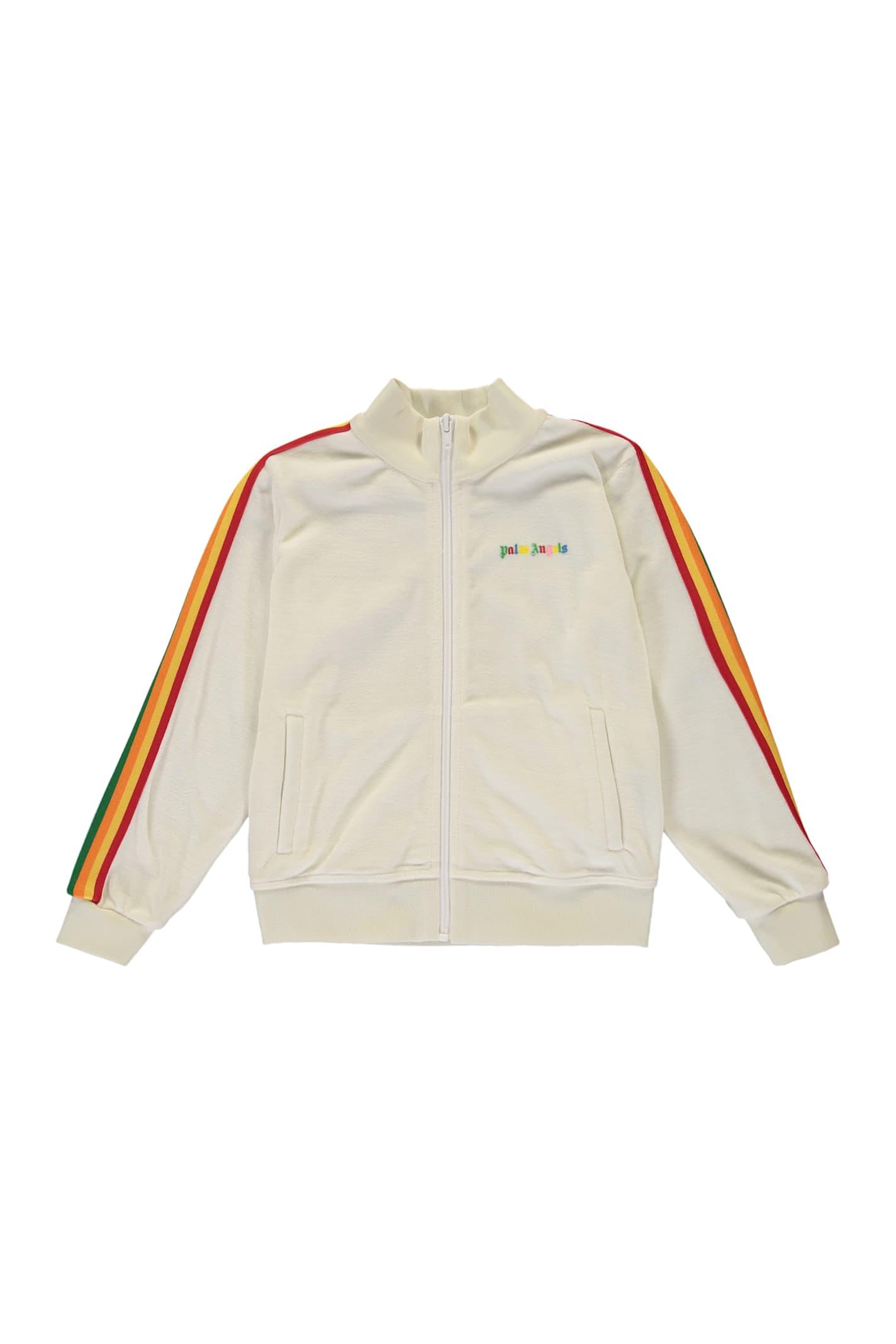 palm angels cotton full-zip sweatshirt