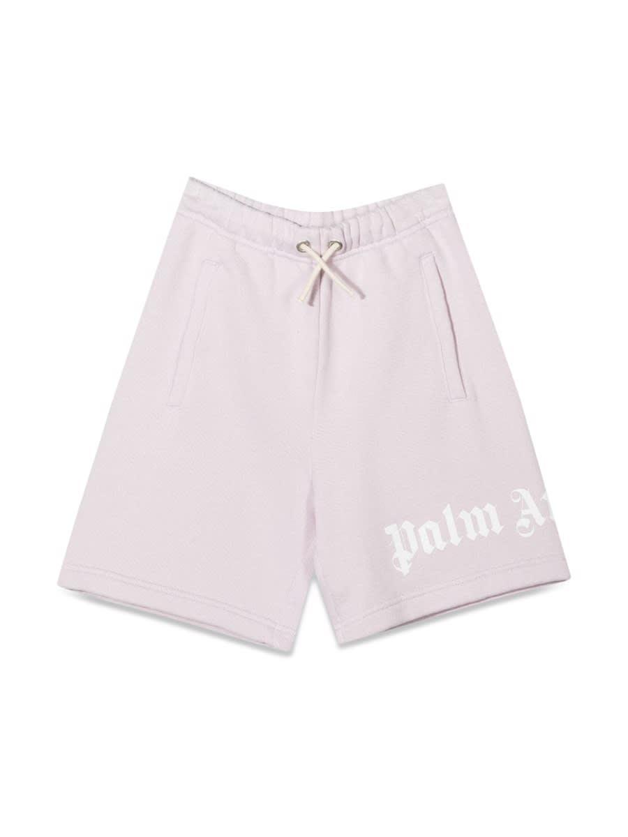 palm angels fleece girl short logo