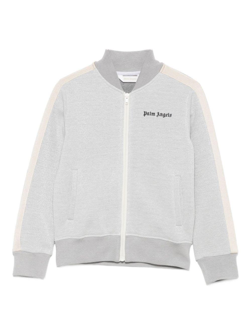 palm angels kids sporty full-zip sweater