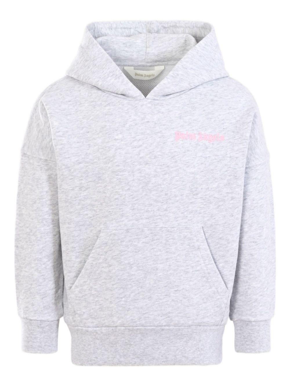 palm angels kids top with embroidered logo and hood
