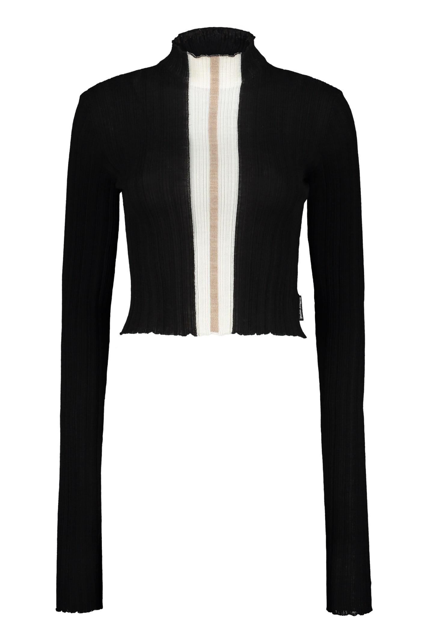 palm angels long sleeve crop top