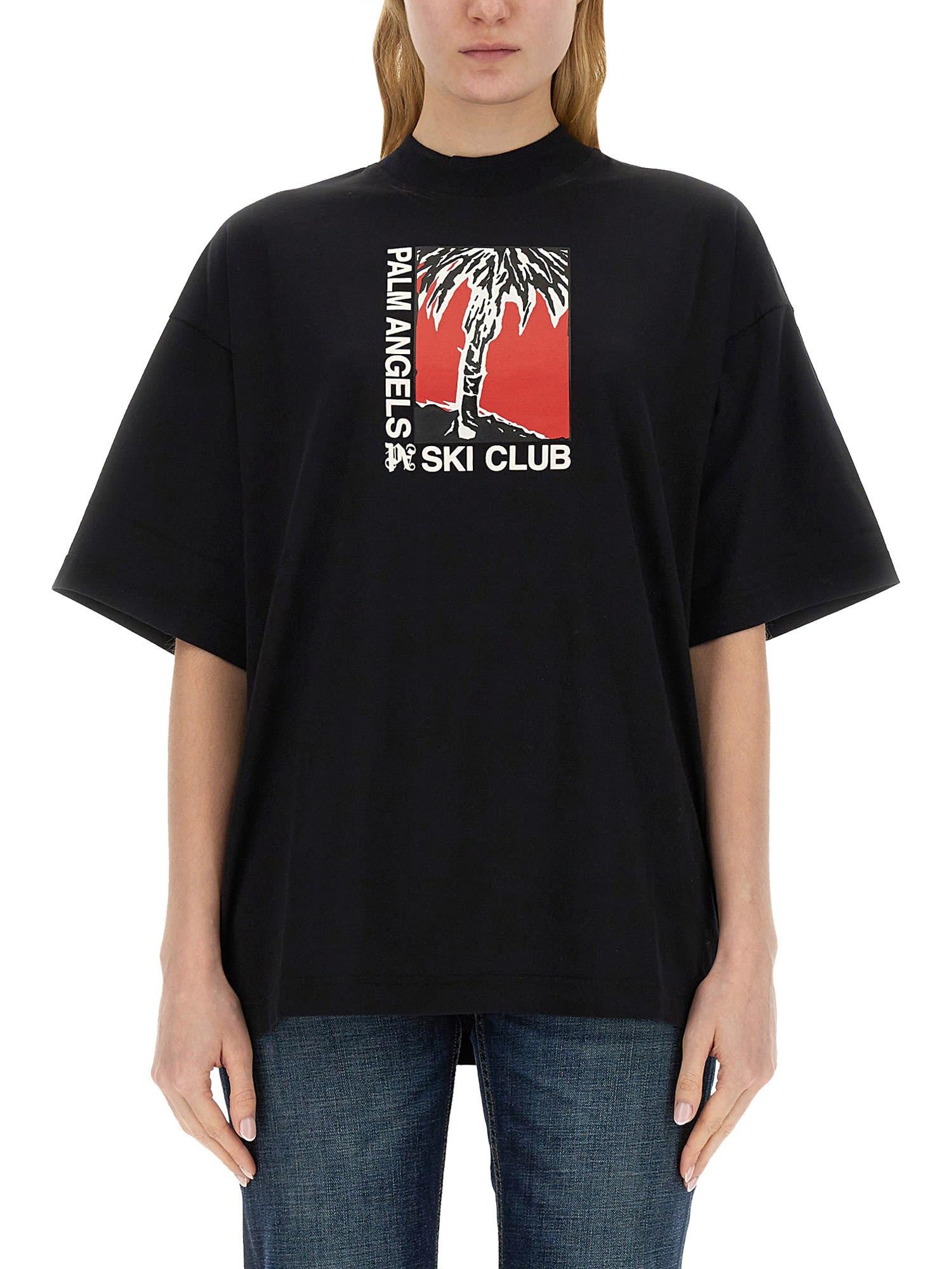 palm angels palm soft fit t-shirt ski club