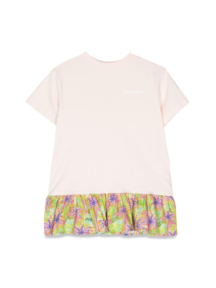 palm angels ruffles teedress
