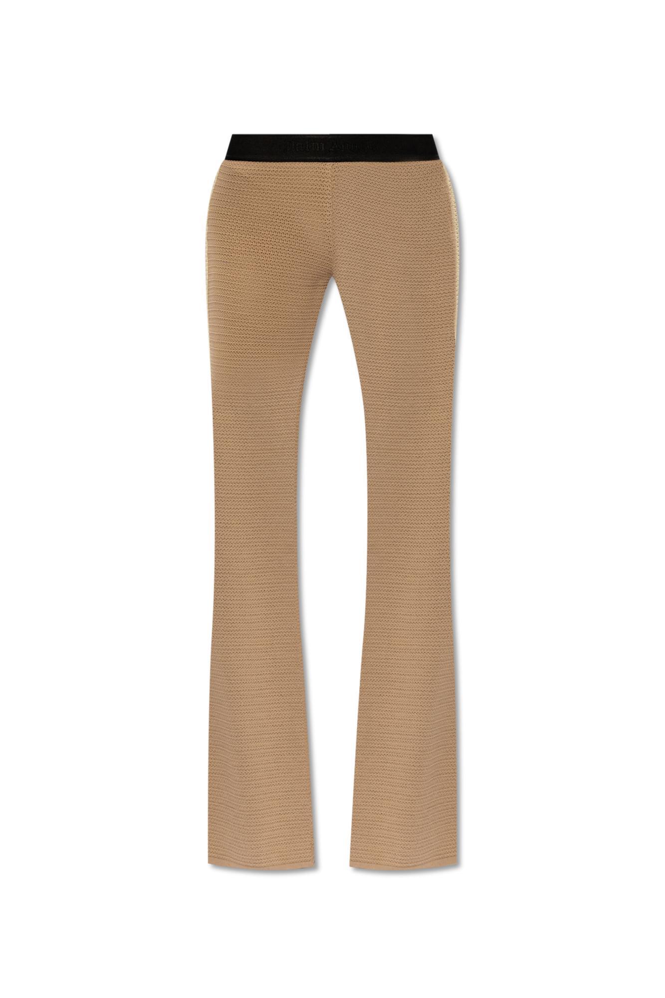 palm angels side stripe detailed flared trousers