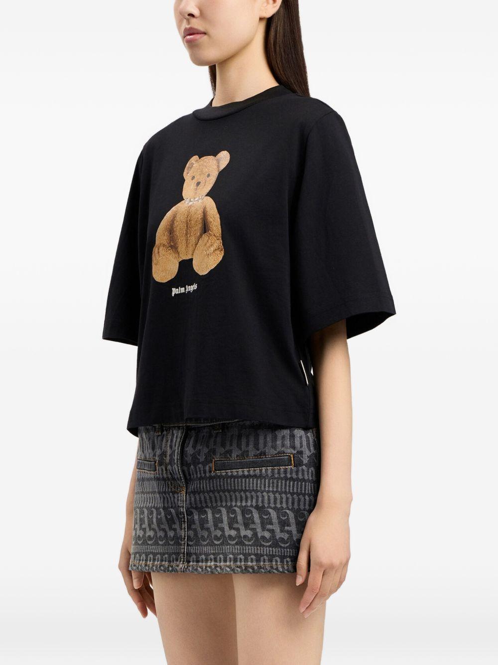 palm angels t-shirts and polos black cotton - women