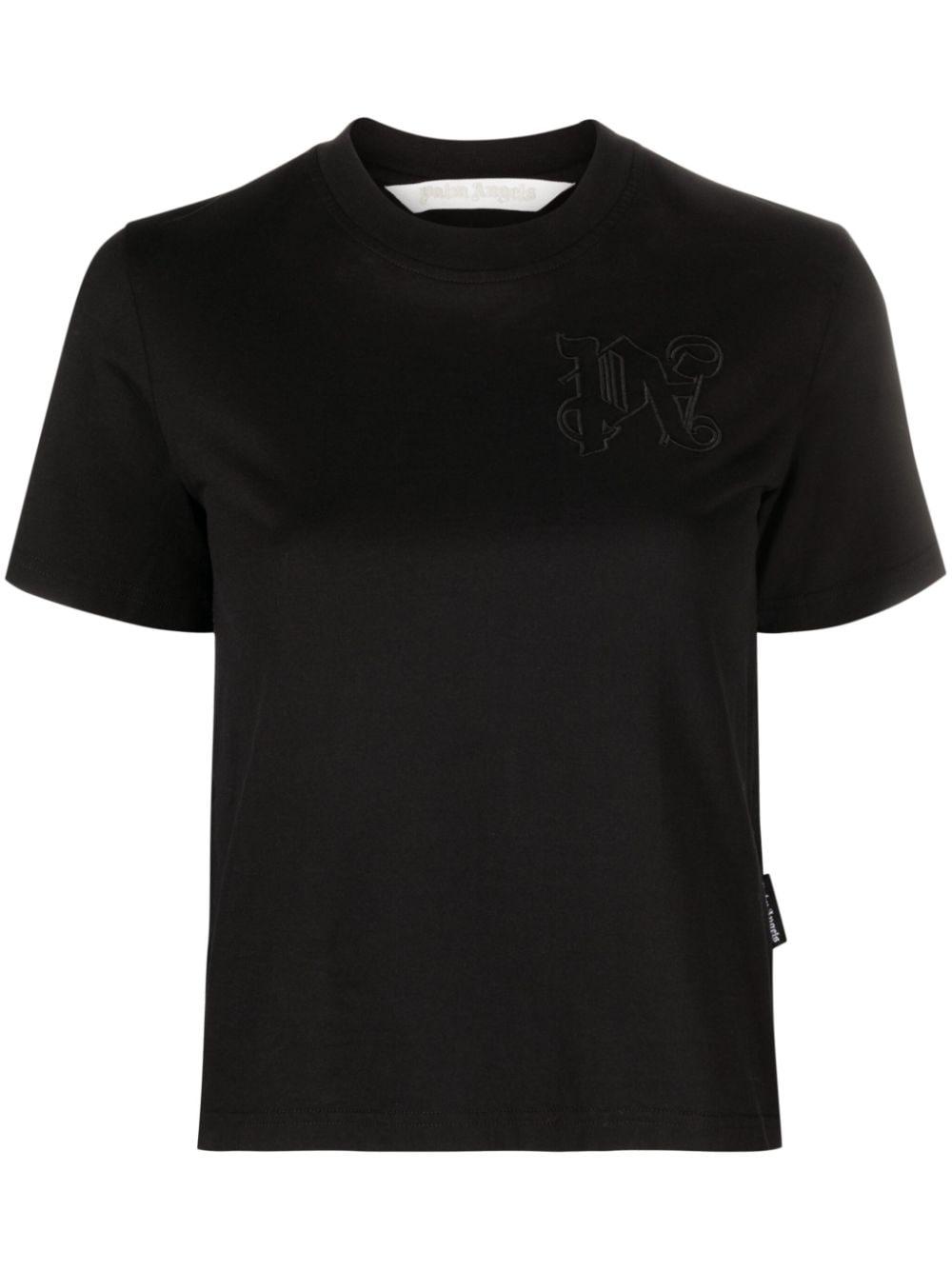 palm angels t-shirts and polos black lining: cotton polyester - women