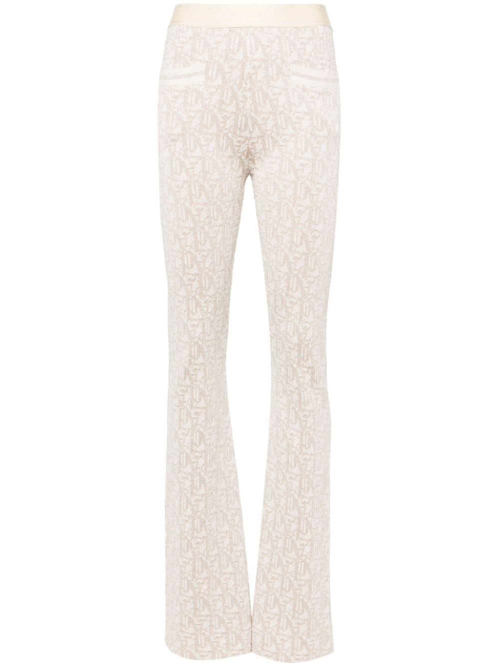palm angels trousers white viscose - women