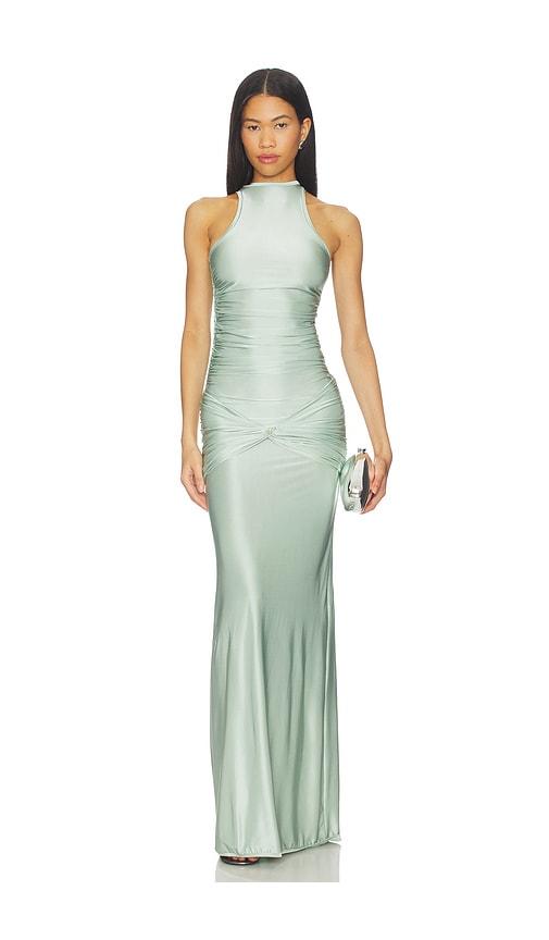 palmatic studio setigera dress in green.