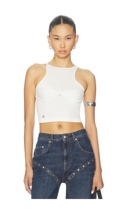 palmatic studio umilis tank top in white.