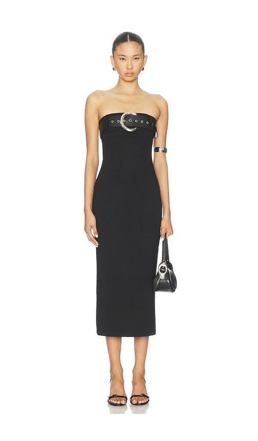 palmatic studio urents dress in black.