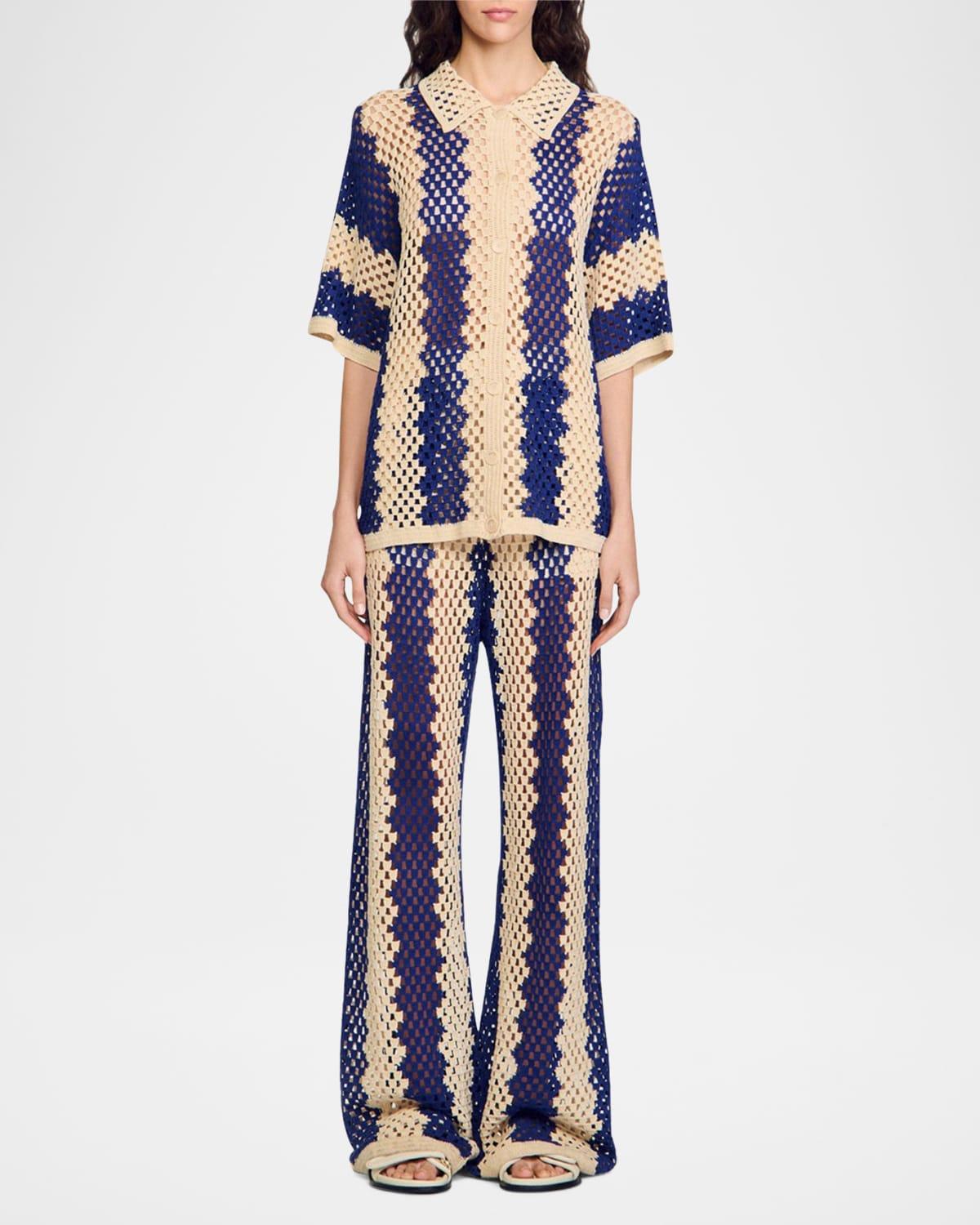 palmier open-weave pants
