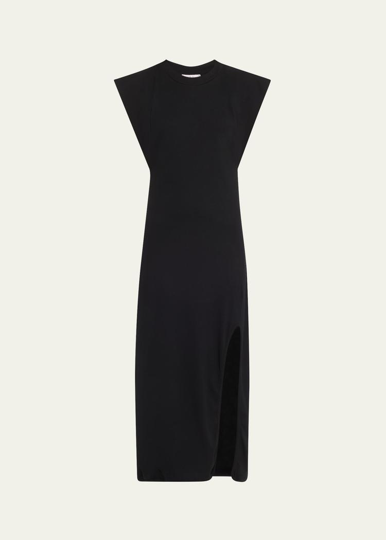 paloma cap-sleeve slit maxi dress