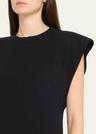 paloma cap-sleeve slit maxi dress