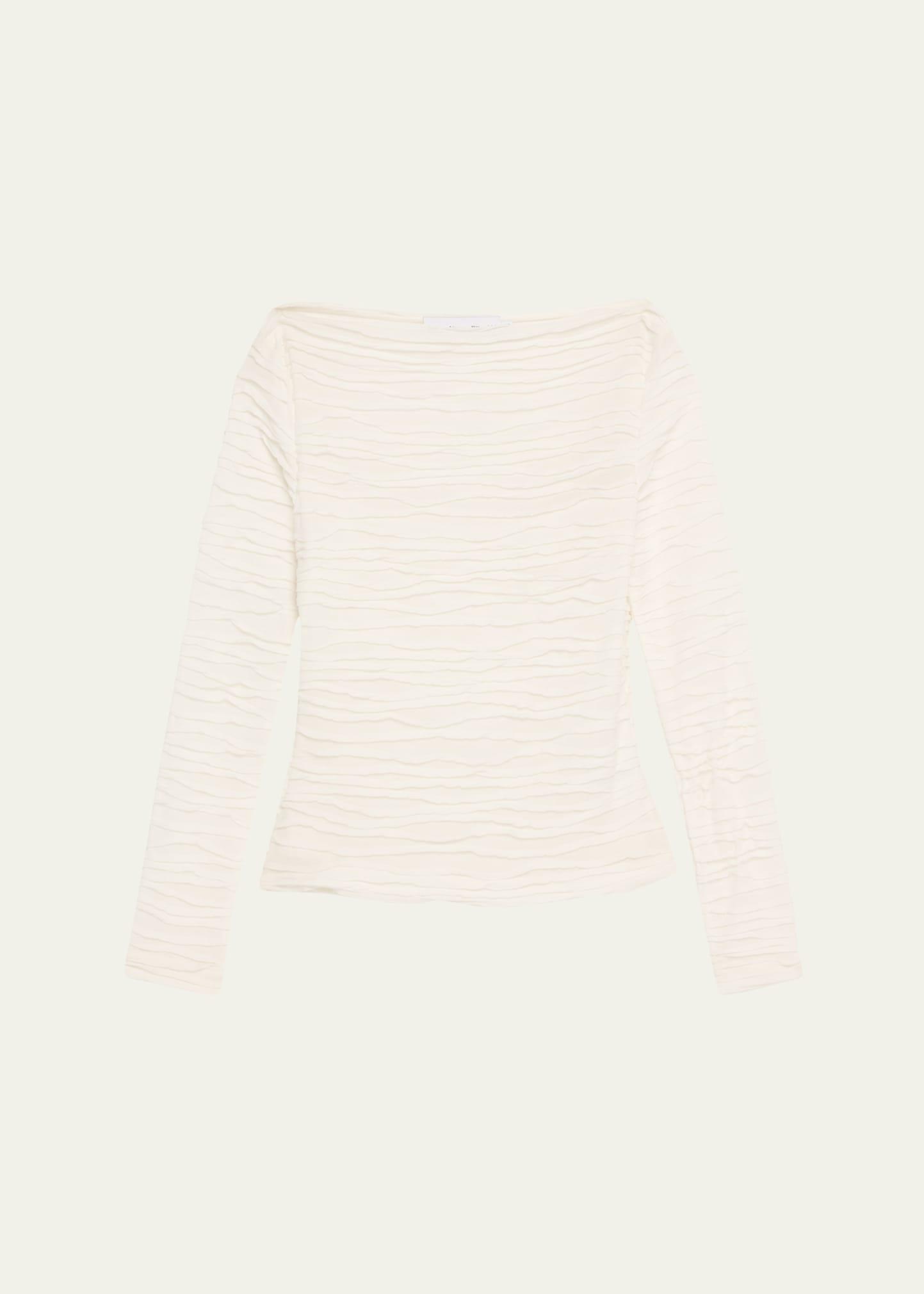 paloma long-sleeve textured top