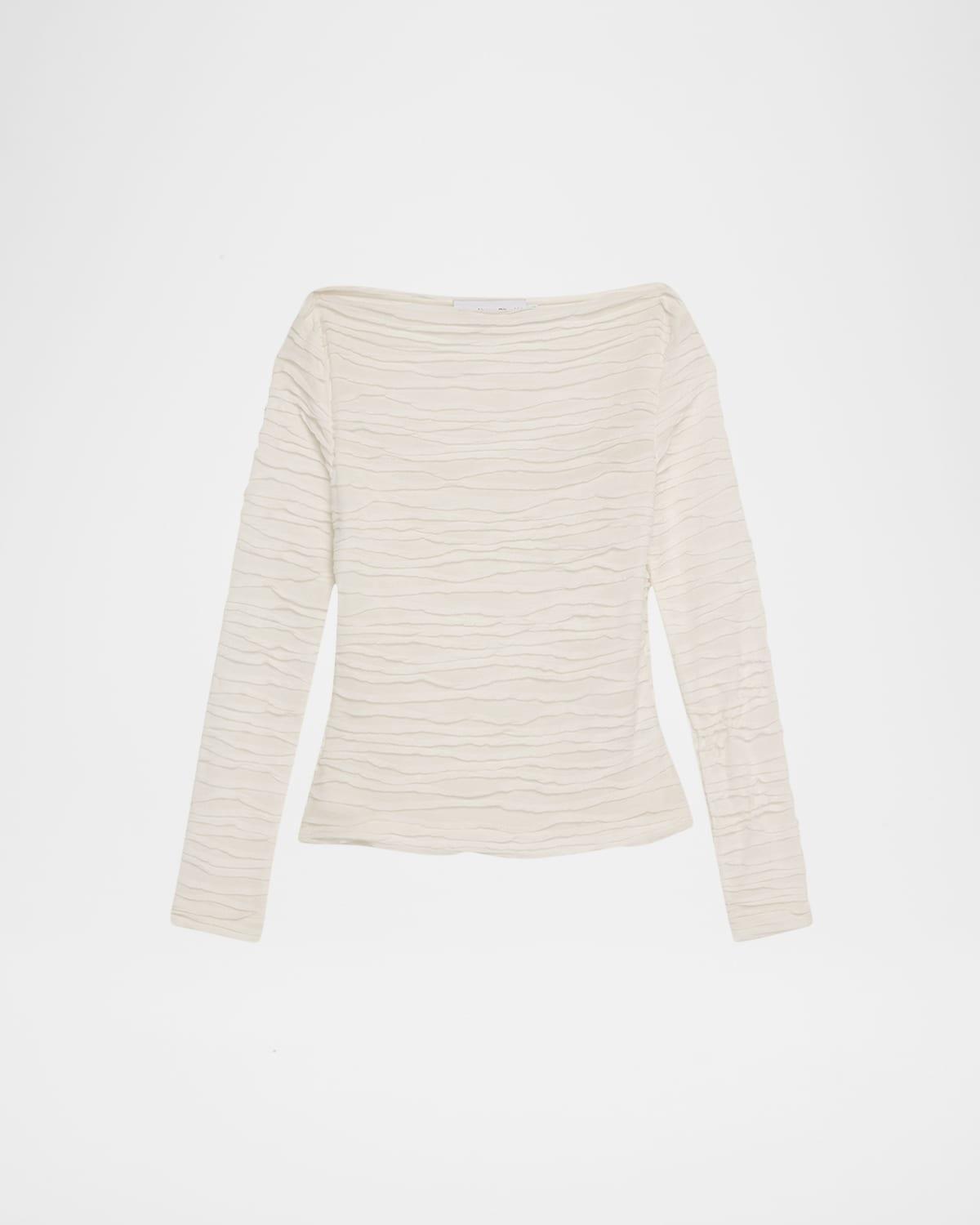 paloma long-sleeve textured top