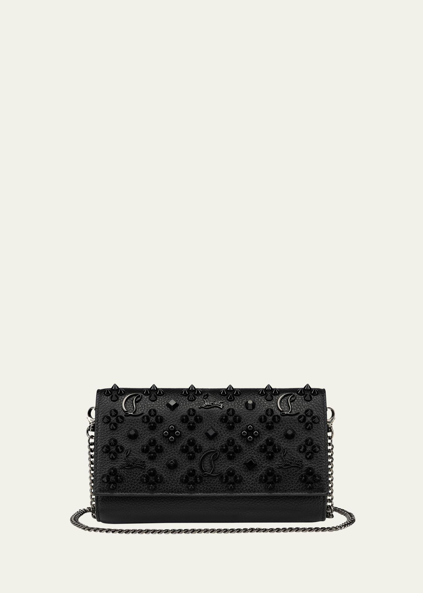 paloma wallet on chain in loubinthesky leather