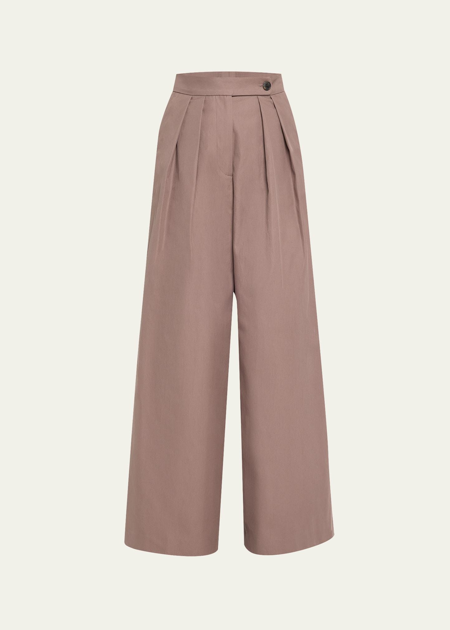 pamplona pleated wide-leg pants