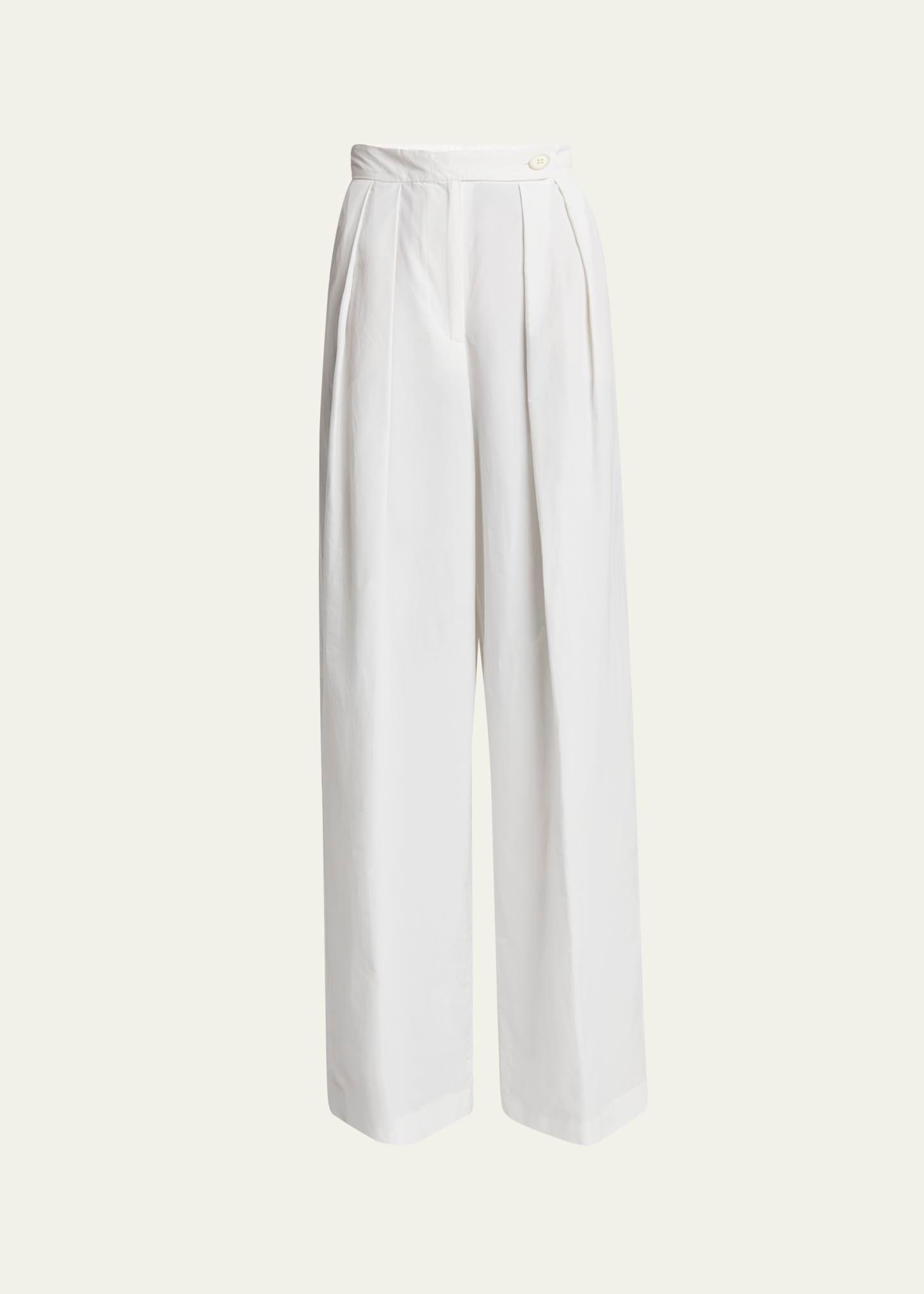 pamplona pleated wide-leg pants