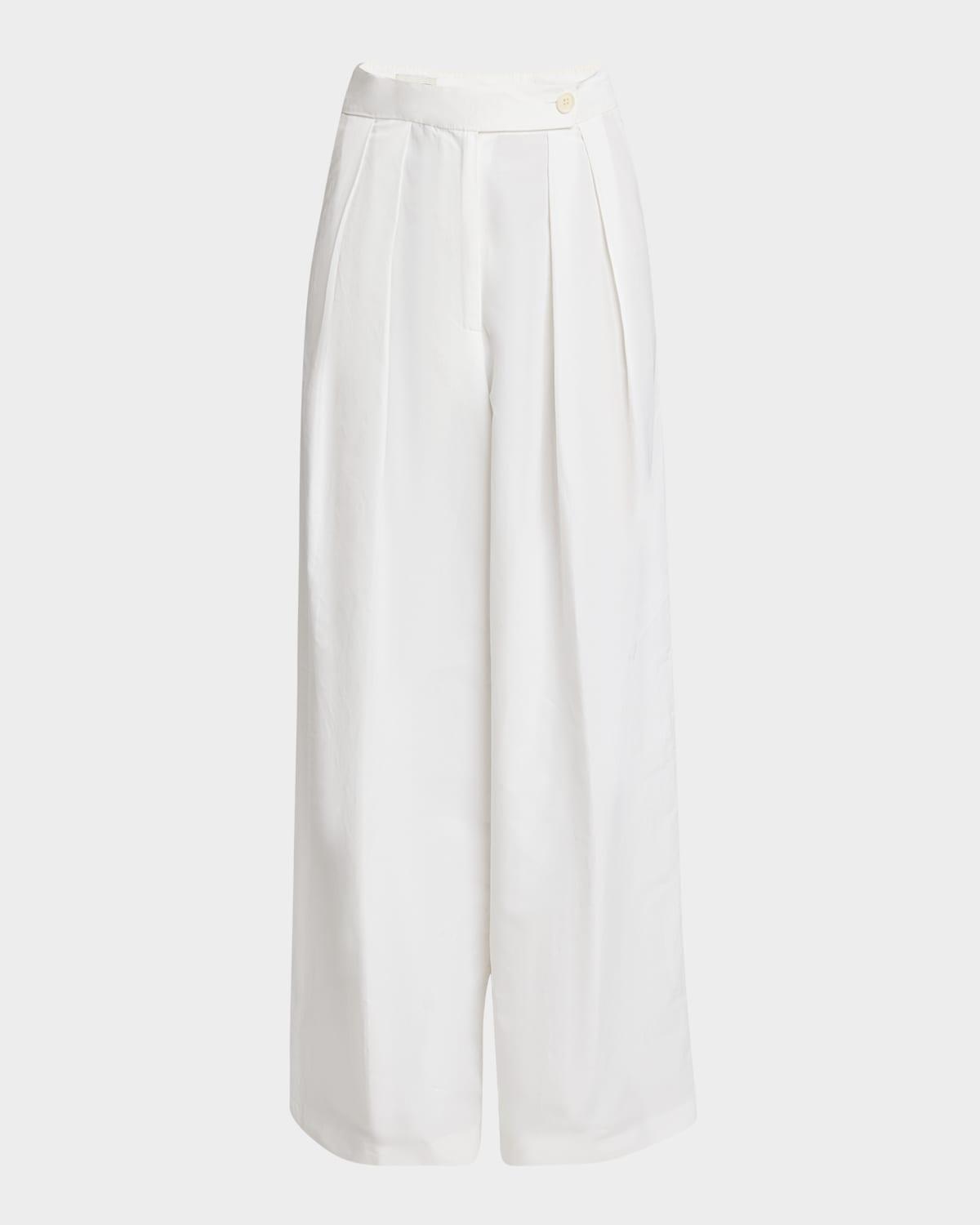 pamplona pleated wide-leg pants