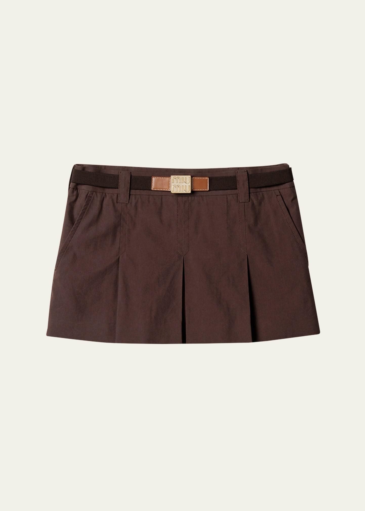 panama mini pleated skirt