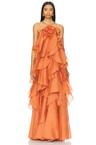 pandorea layered maxi dress