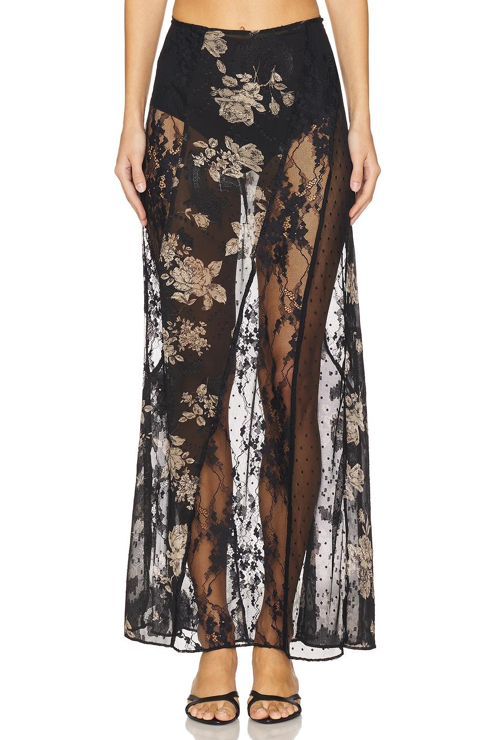 panelled maxi skirt