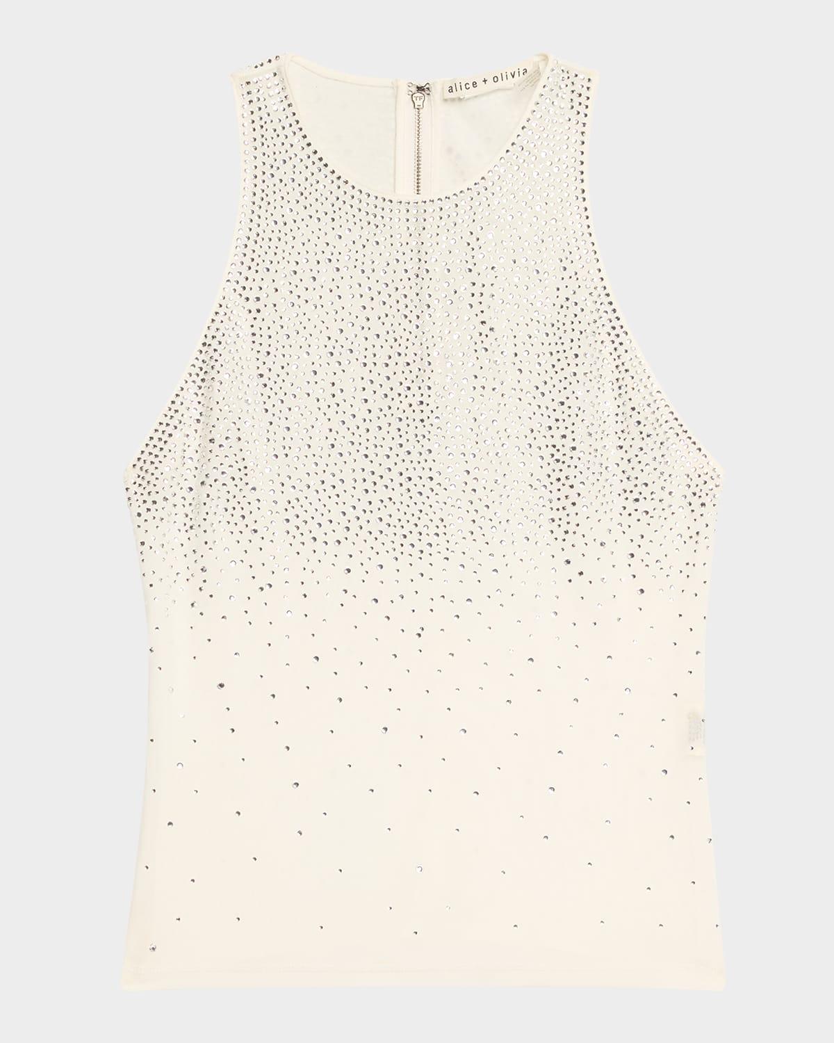 pania embellished mesh tank top