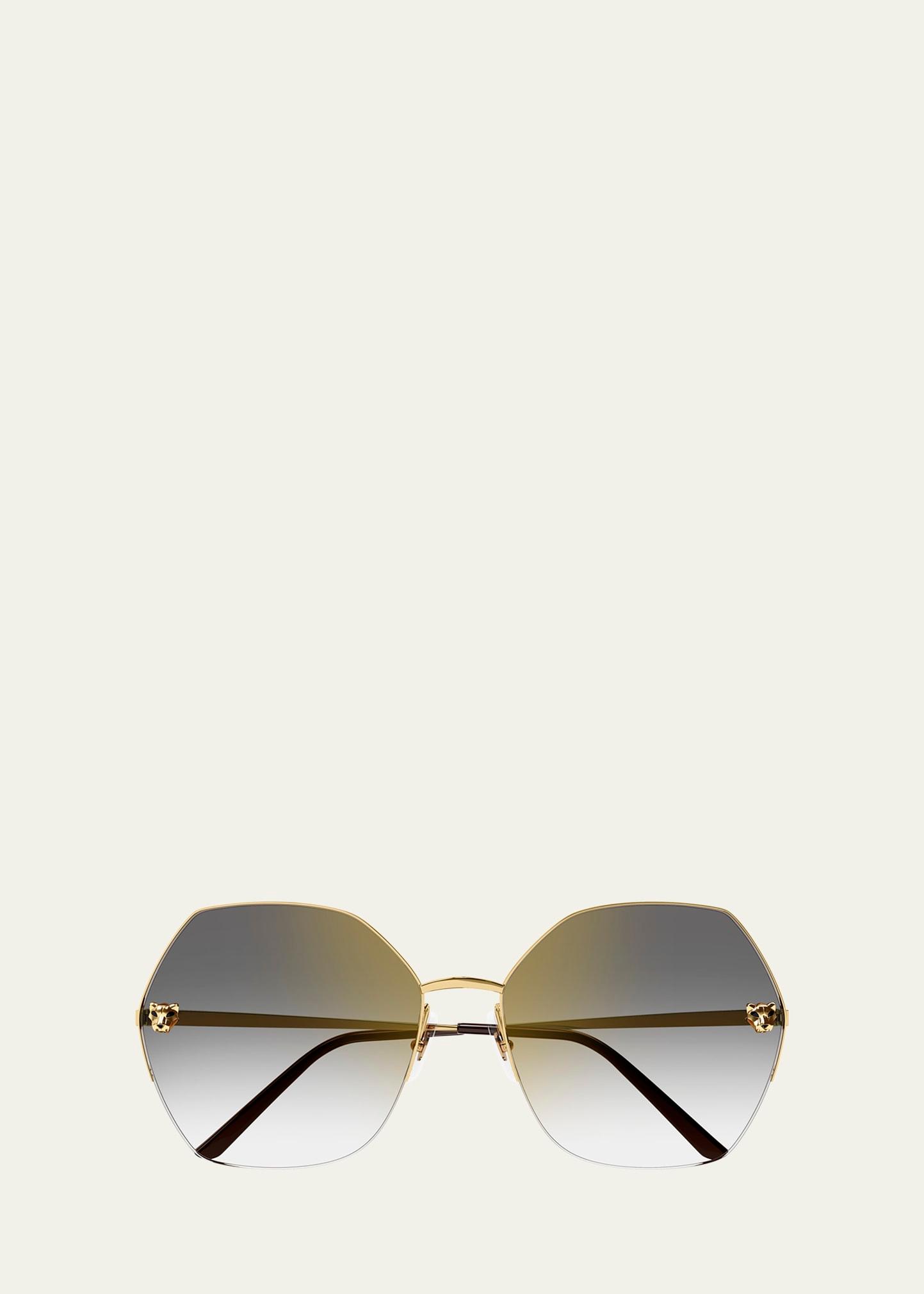 panther round metal sunglasses