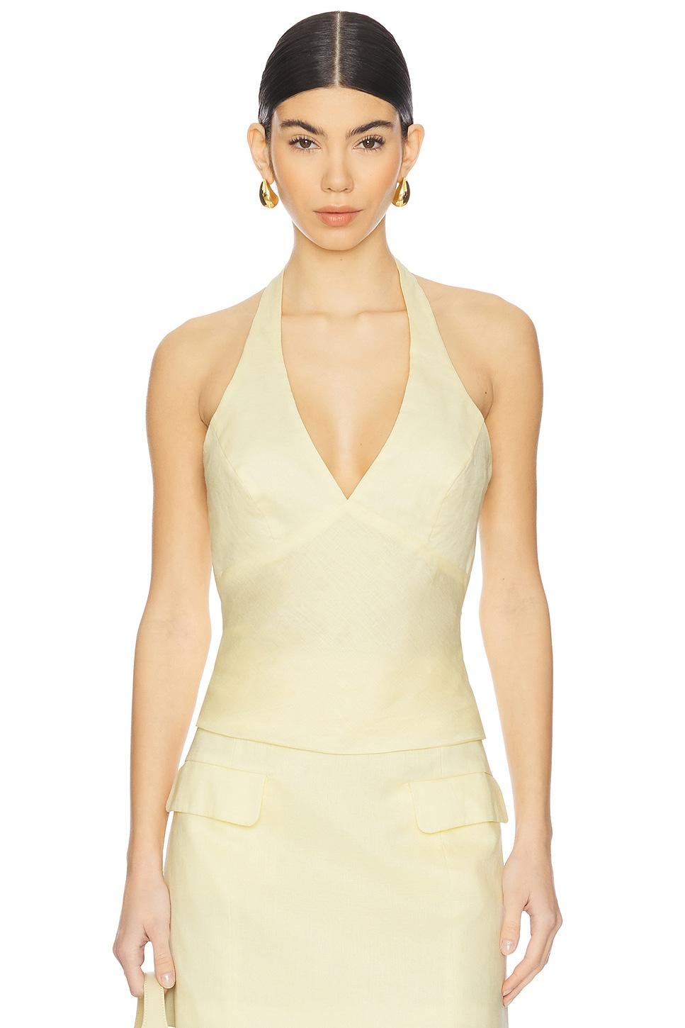 paola halter linen top