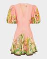 papaya mini dress