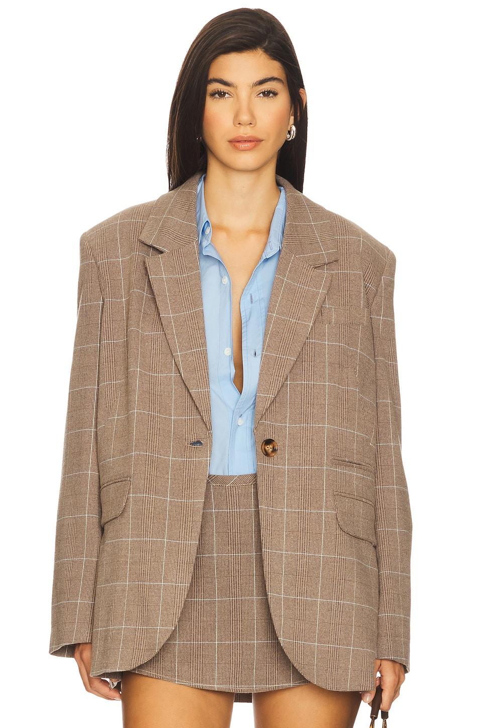 paper cut blazer pinstripe