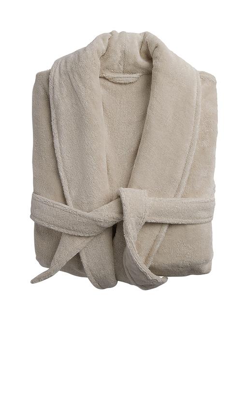 parachute classic turkish cotton robe in beige.