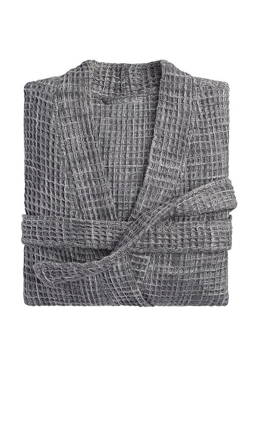 parachute waffle robe in grey.