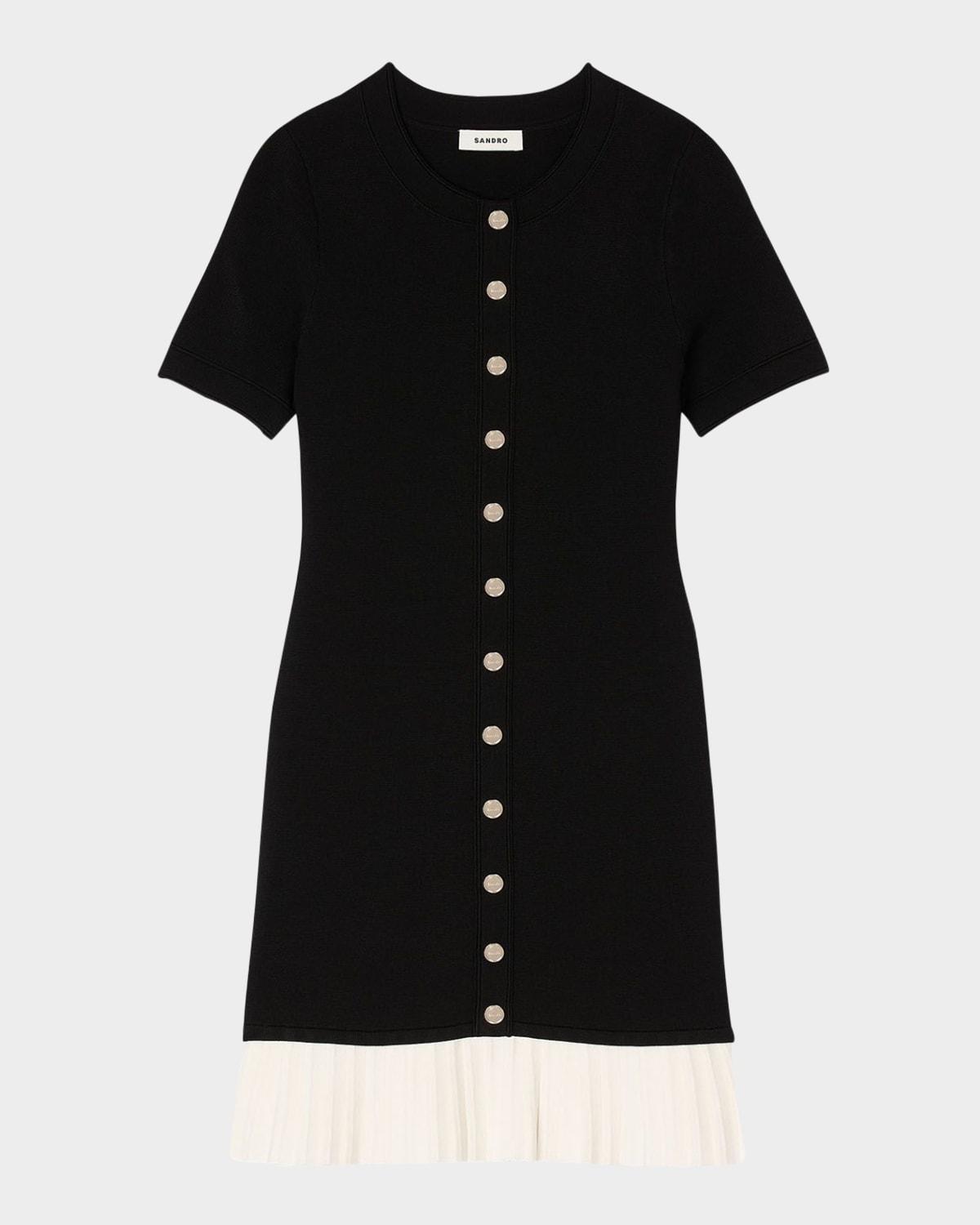 paradis pleated-hem mini dress