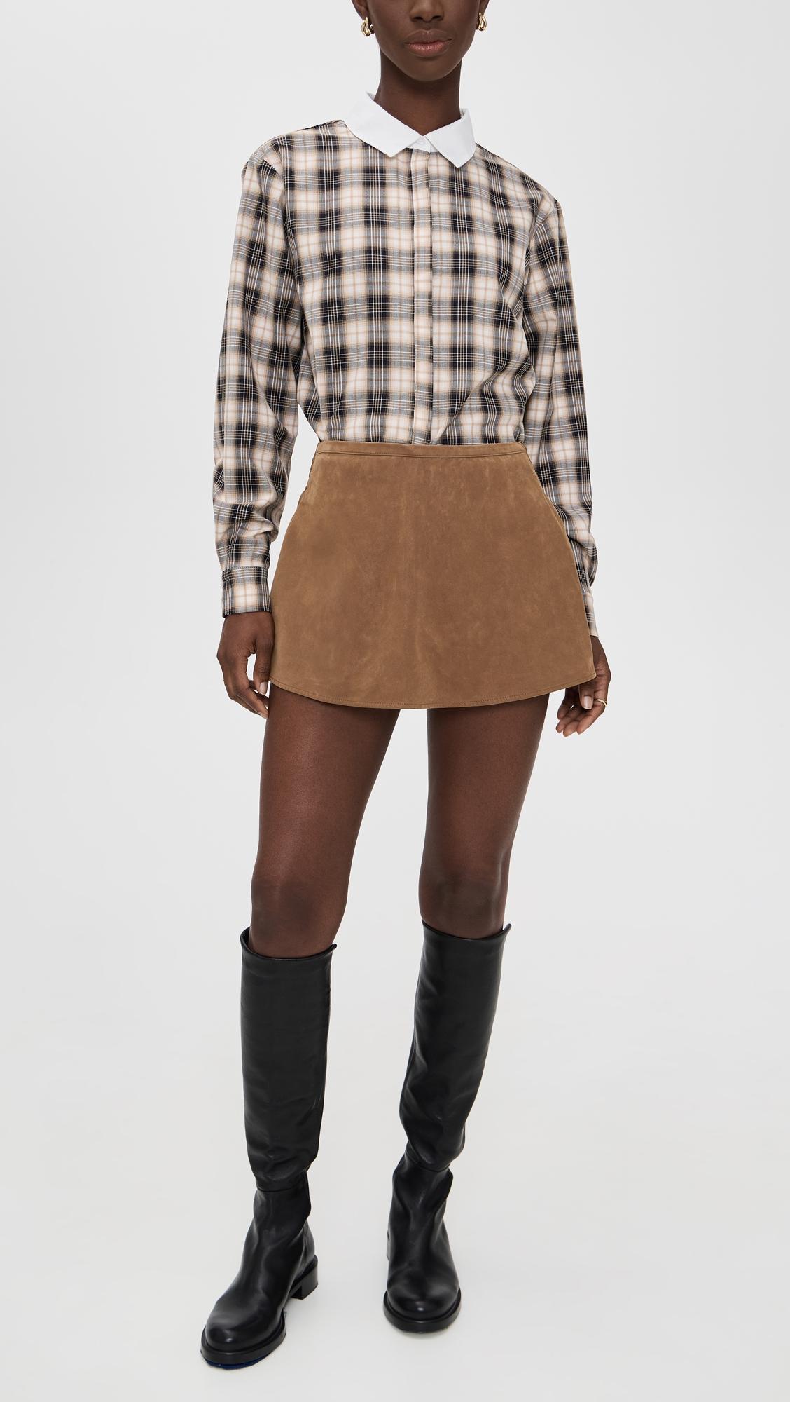 paradise found suede skort