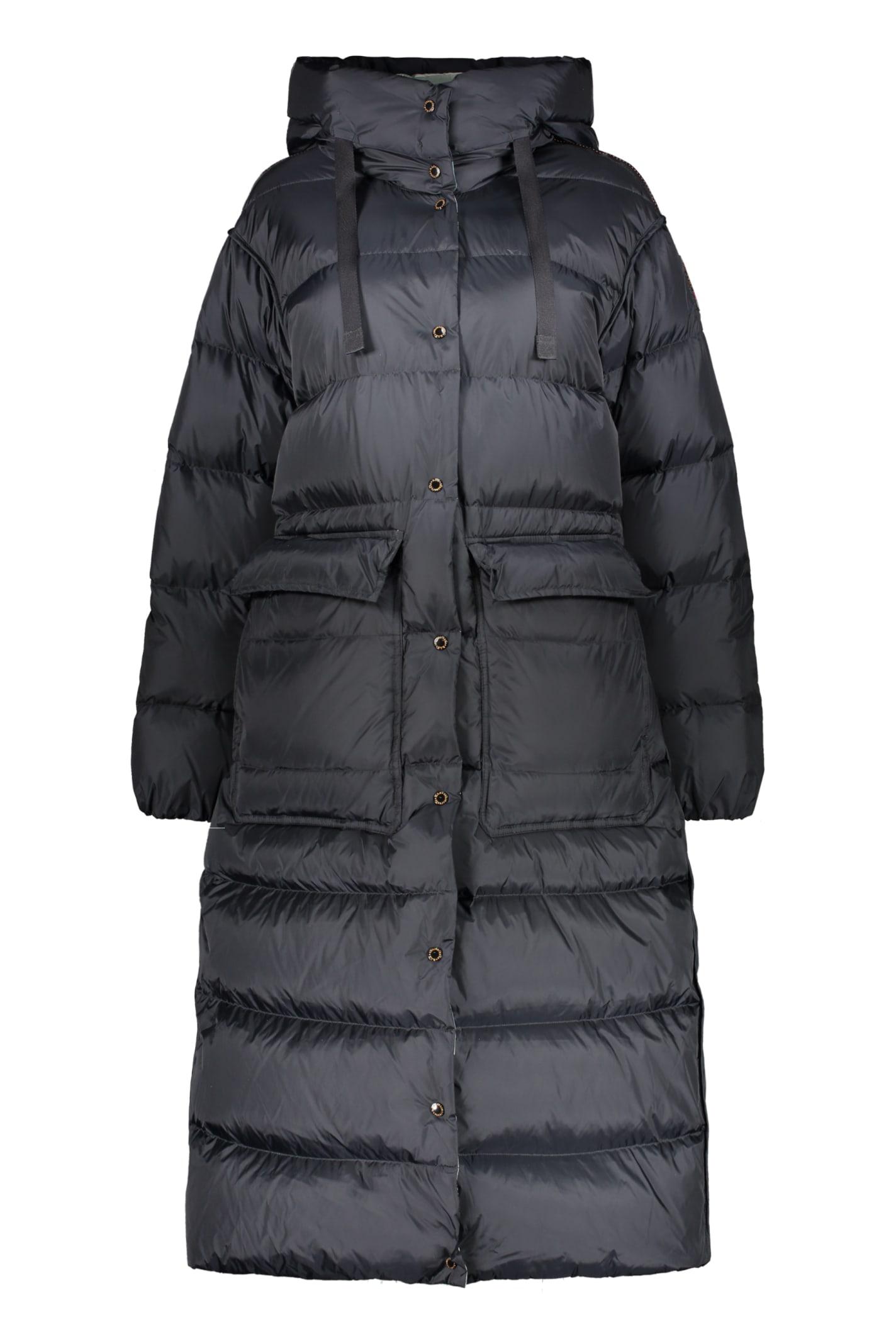 parajumpers deborah reverso long hooded down jacket