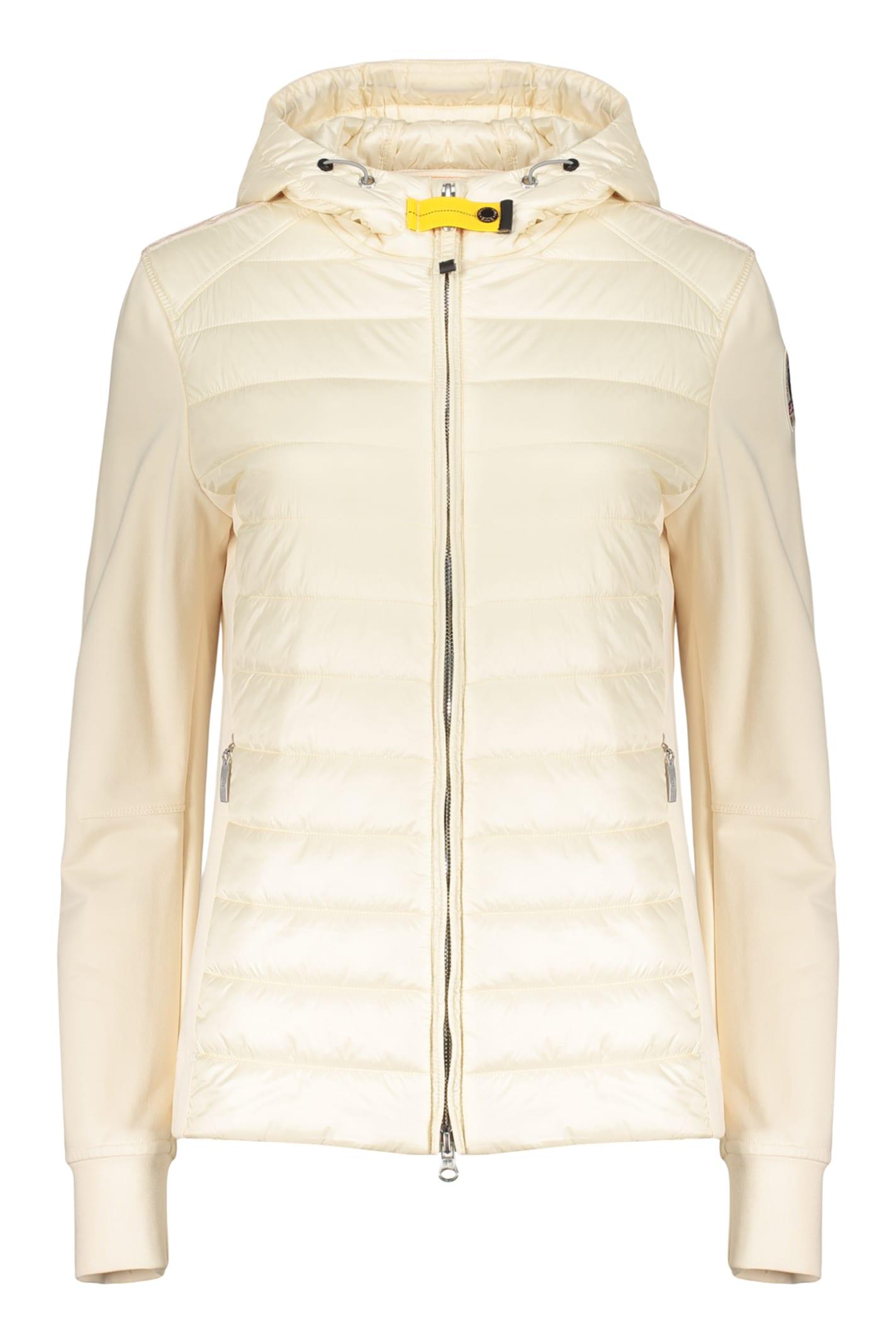 parajumpers lightweight beige jacket with a minimalist hood