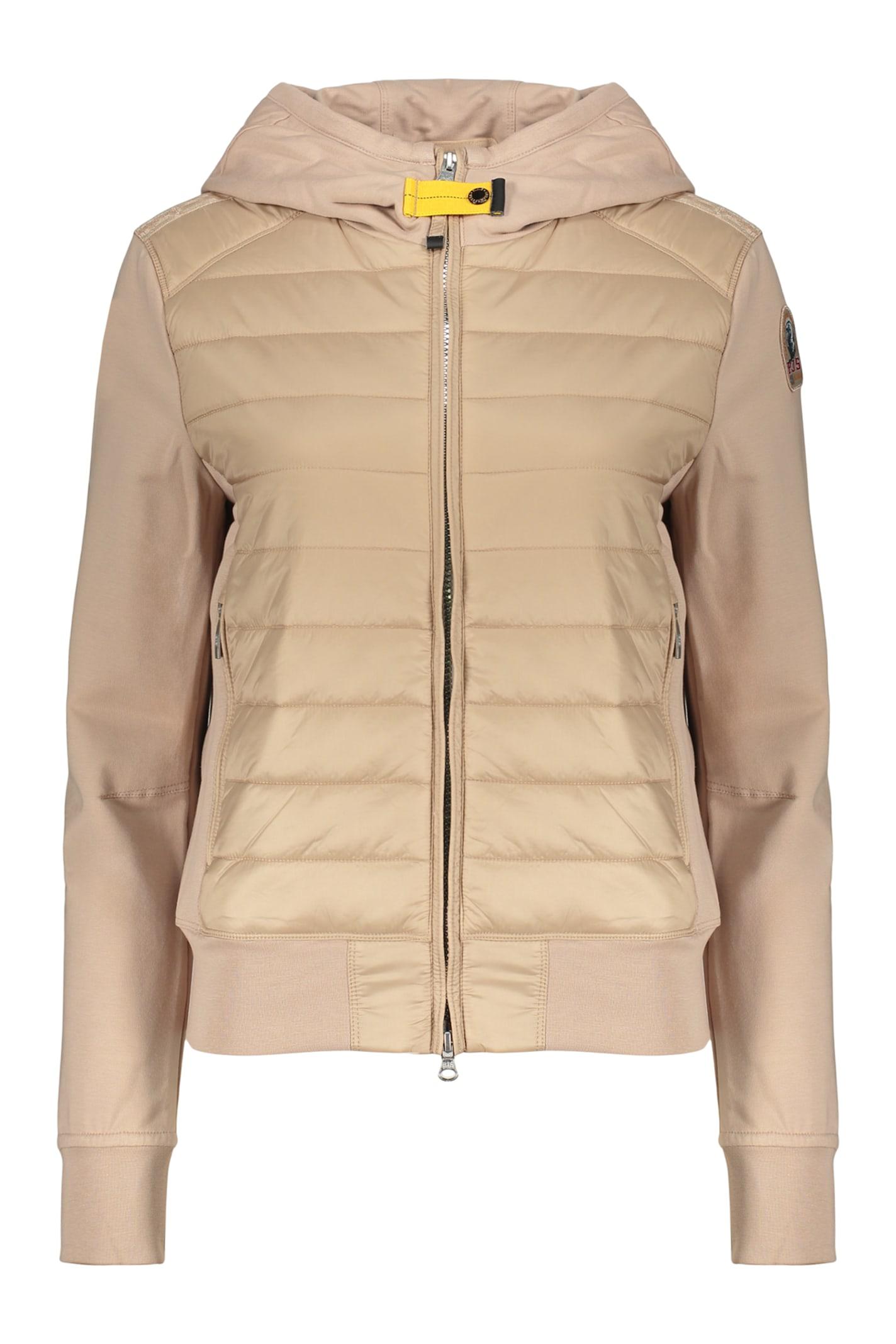 parajumpers lightweight padded jacket sand with hood
