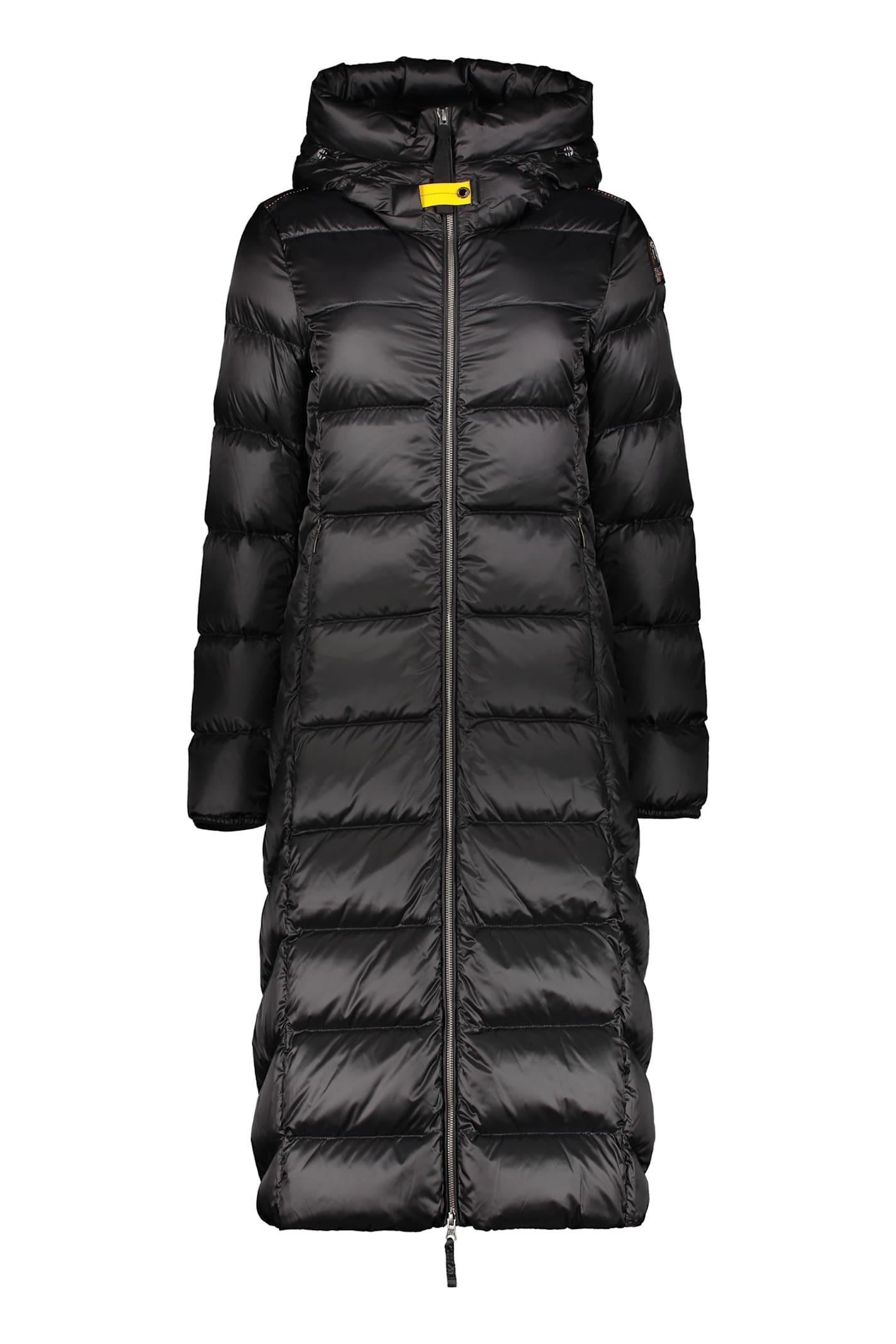 parajumpers padded long jacket with hood