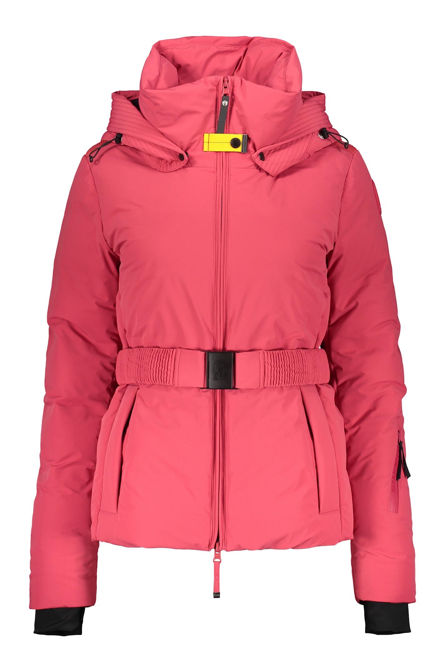 parajumpers sporty pink quilted puffer jacket with hood