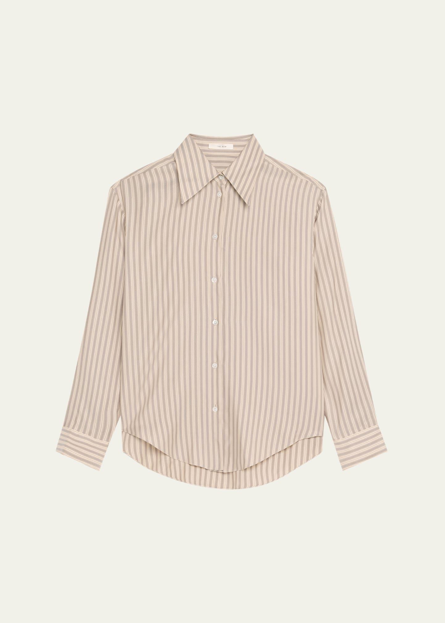 parave button down silk blouse